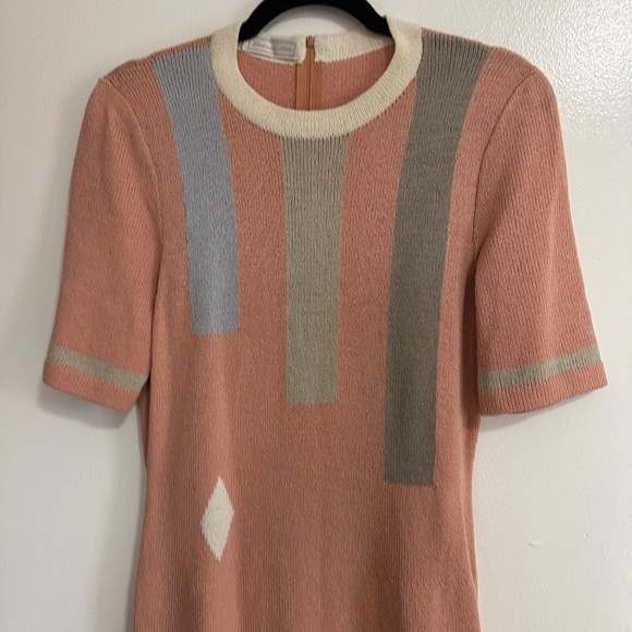 Vintage Barbara Koto Short Sleeve Sweater Dress, Mid-Century, Small - Picture 4 of 10
